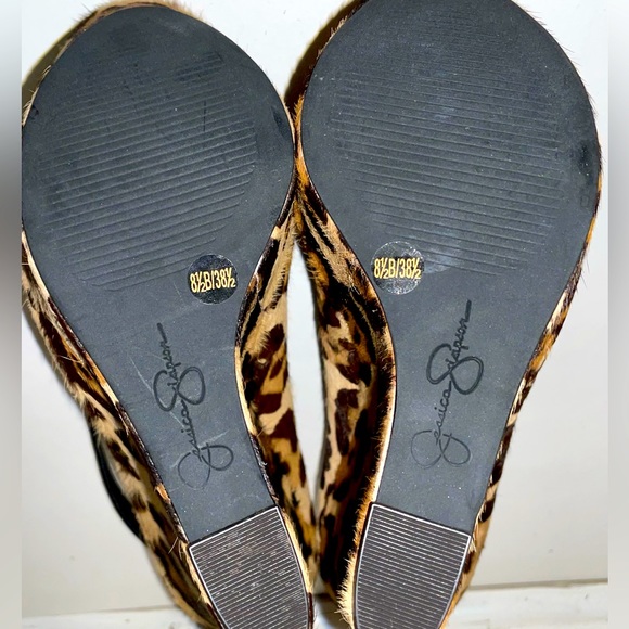 NEW Jessica Simpson Leopard print wedges - Picture 4 of 4